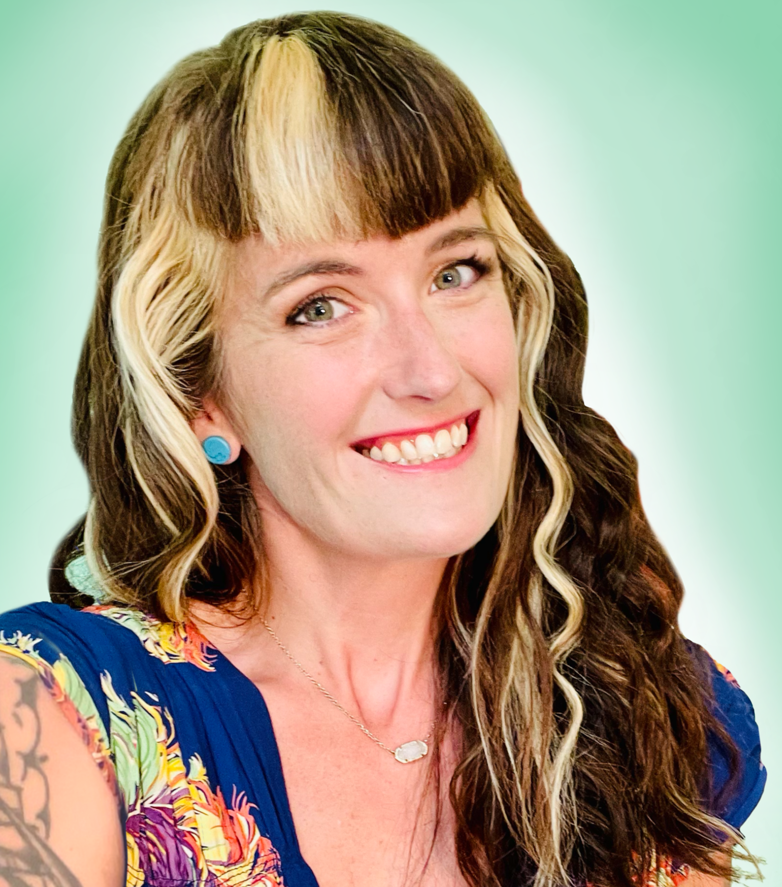 person in blue shirt