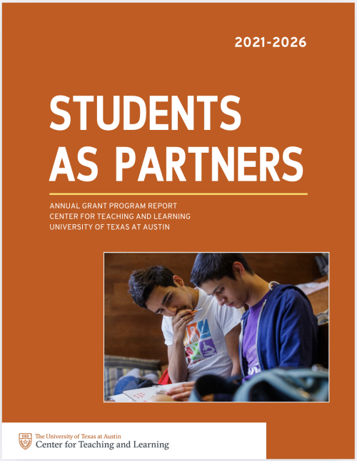Students as Partners report front page